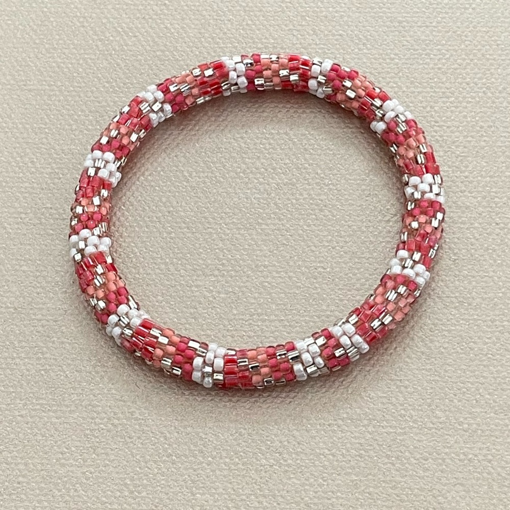 Pink beaded bracelet